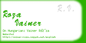 roza vainer business card